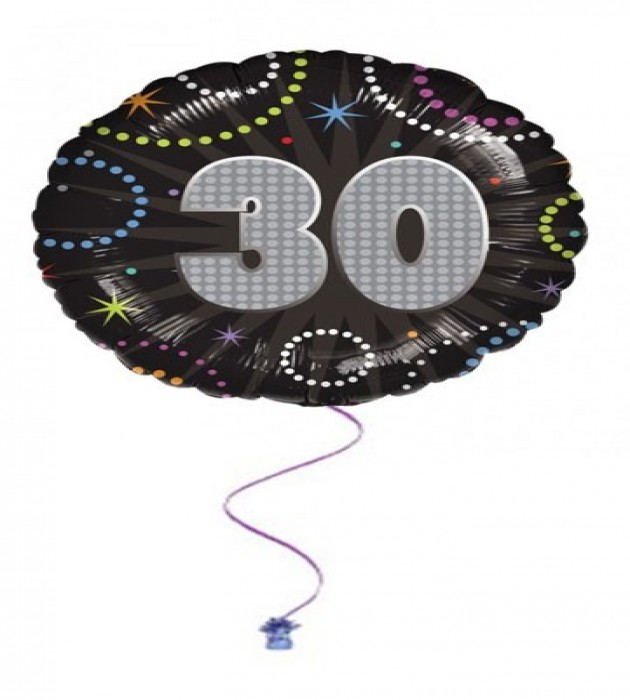 30th Time To Party 18" Foil