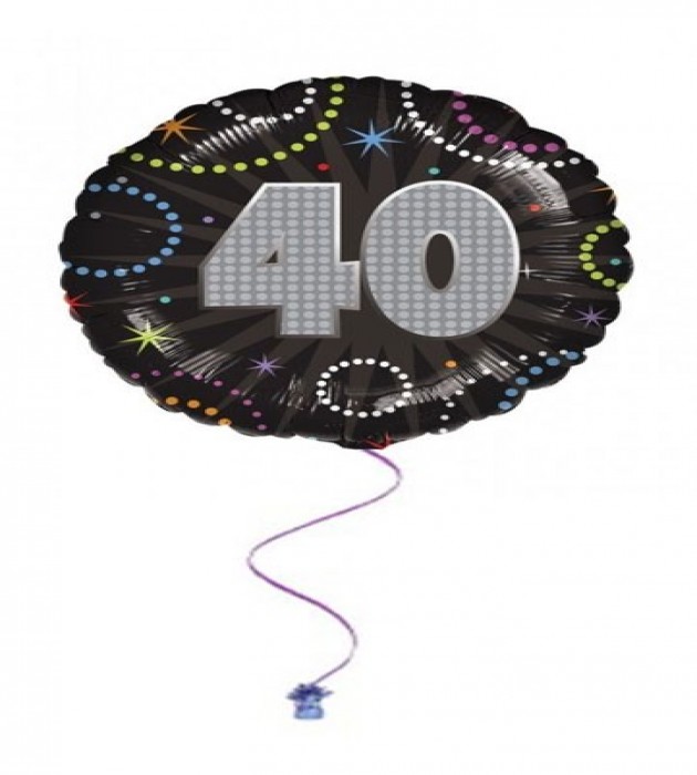 40th Time To Party 18" Foil Balloon