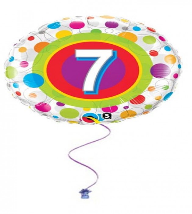 7th Dots Birthday Foil