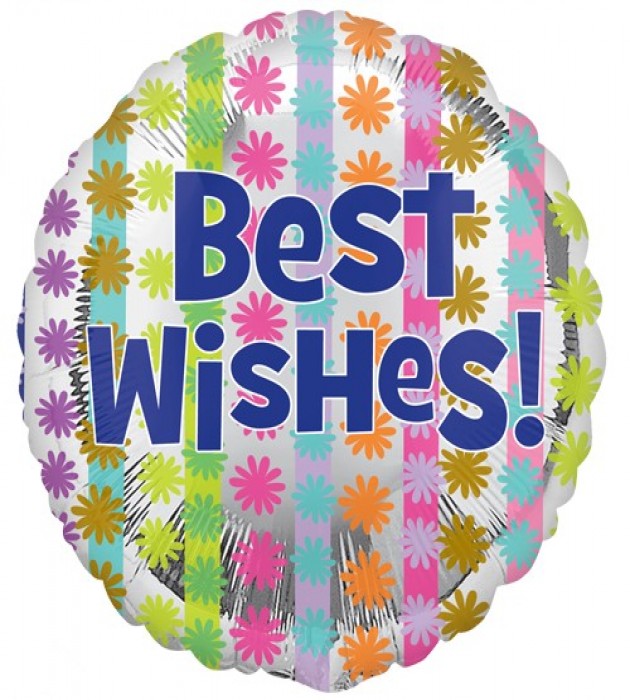 Best Wishes Bright 18" Foil
