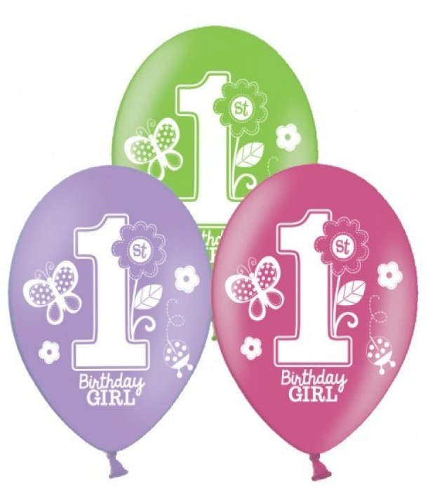 Sweet Birthday Girl AOP Latex Balloons