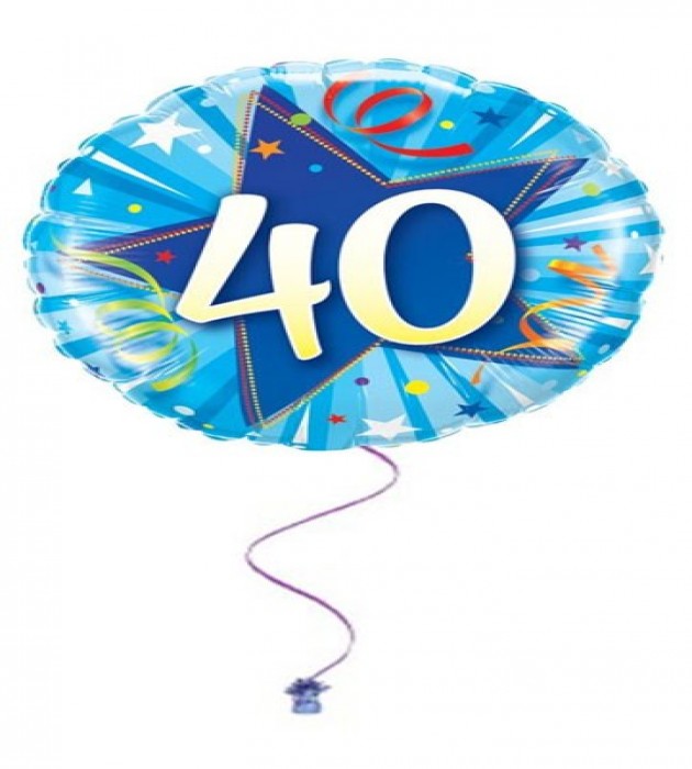 Blue 40th Birthday Foil