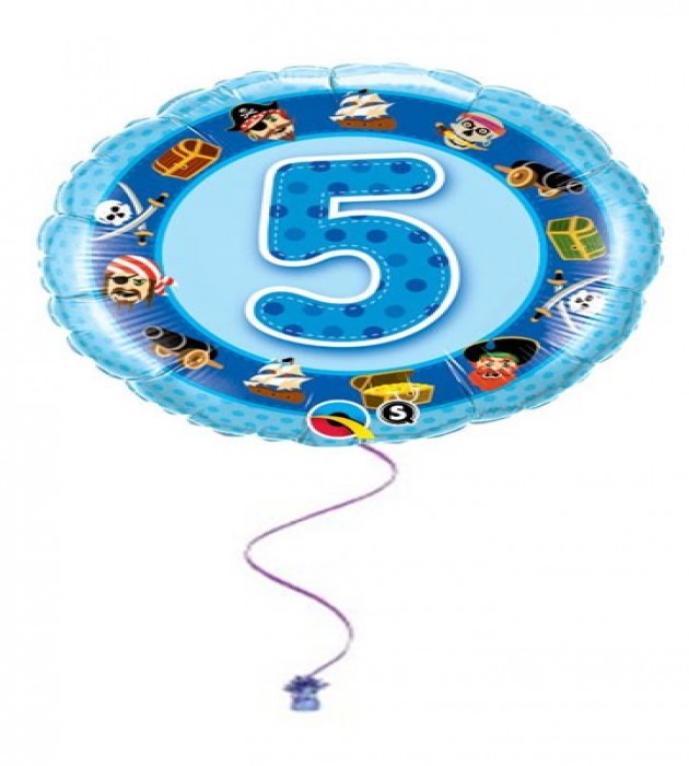 Blue 5th Birthday Foil