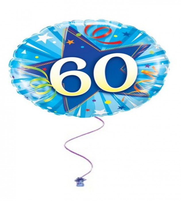 Blue 60th Birthday 18" Foil