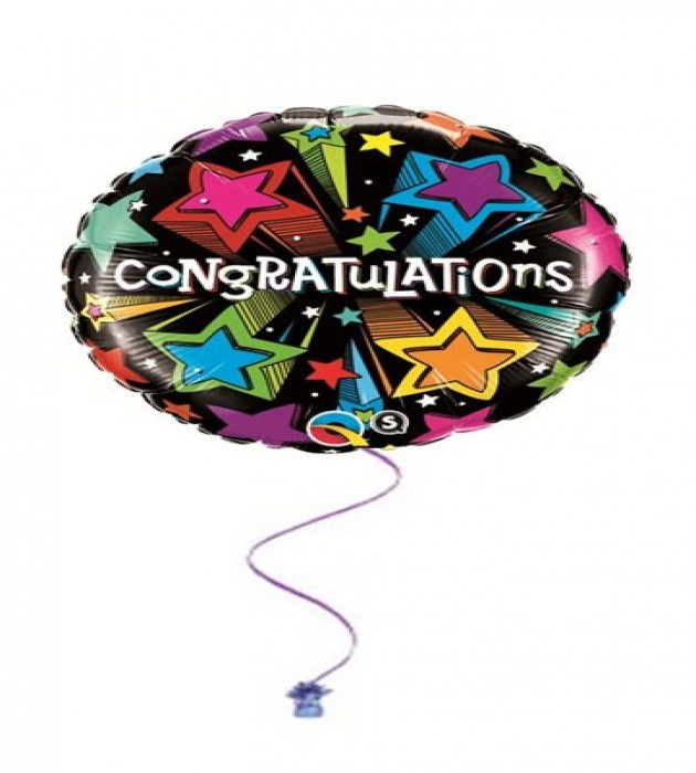 Congratulations shooting stars 18" Foil