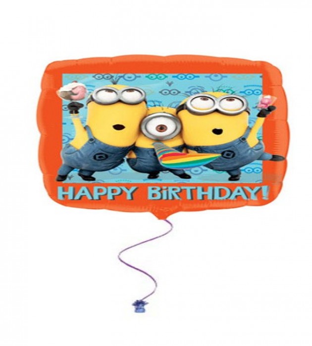 Despicable Me Happy Birthday Square Foil Balloon 18in