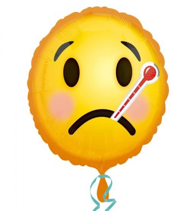 Emoticon Get Well Soon Foil Balloon 18in