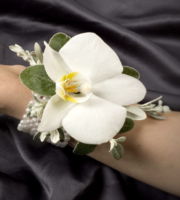 Enchanted White Orchid Corsage