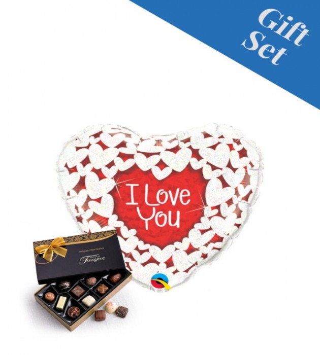 Glitter I Love You 18" Foil