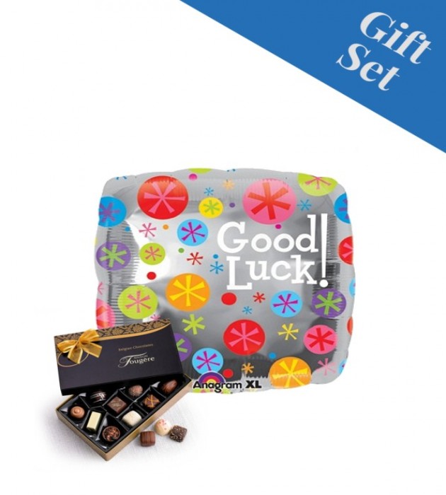 Good Luck Bubble Burst Foil Balloon 18in