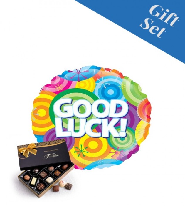 Good Luck Colourful Circles Foil Balloon