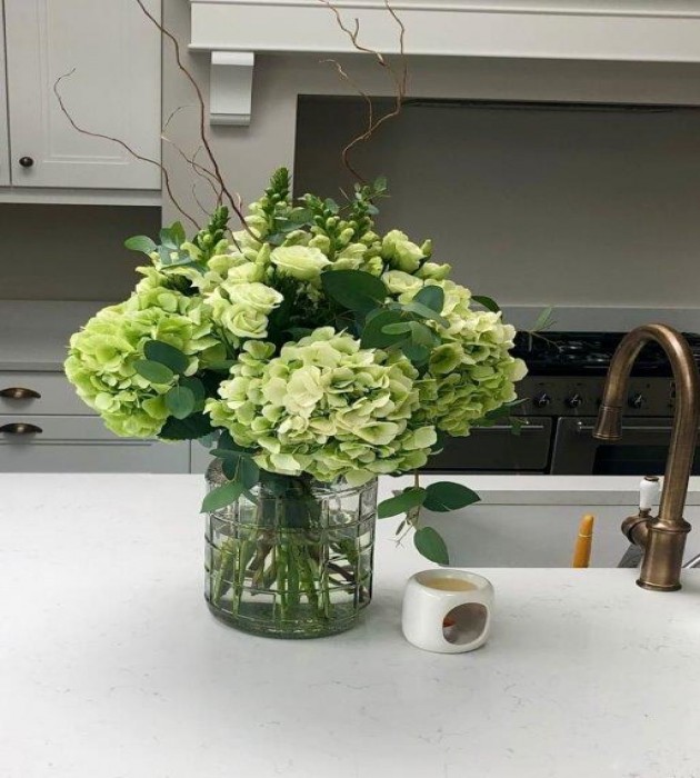 Green Hydrangea Vase 