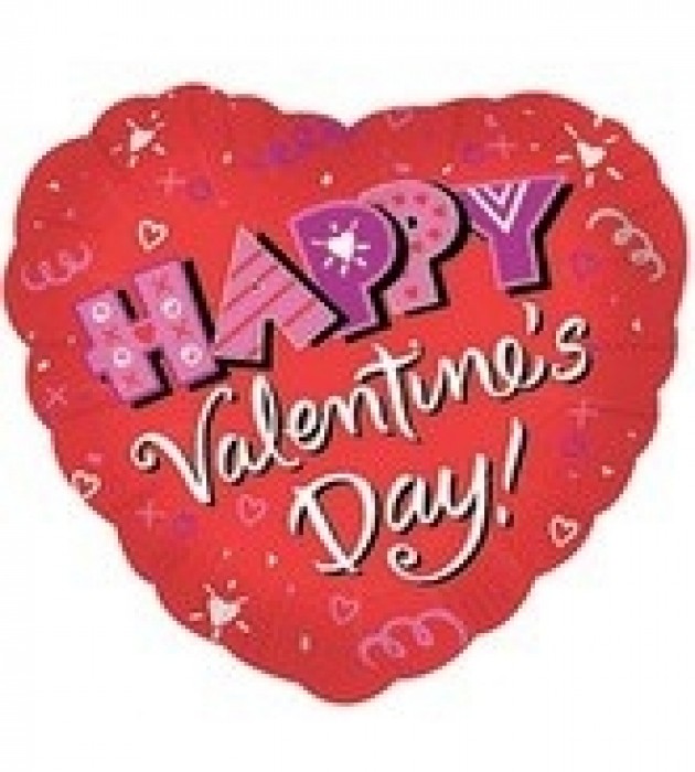   Happy Valentines Day Heart Balloon