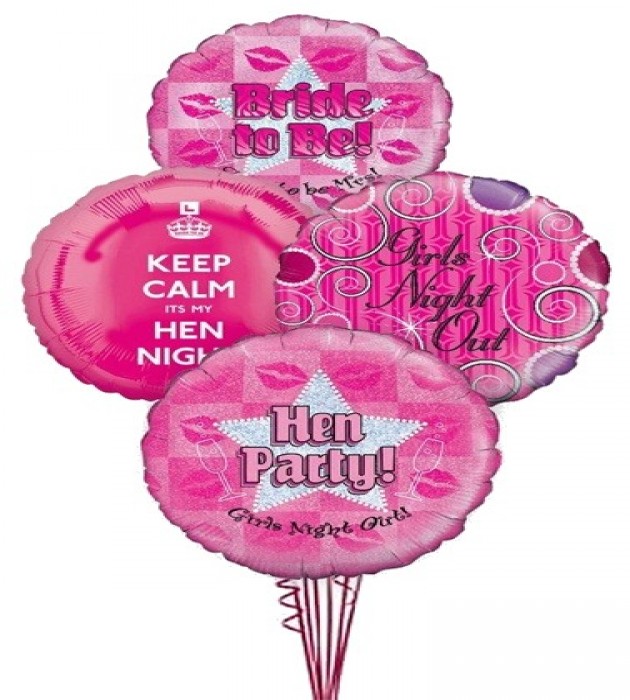 Hen Night Balloon Bouquet Mixture