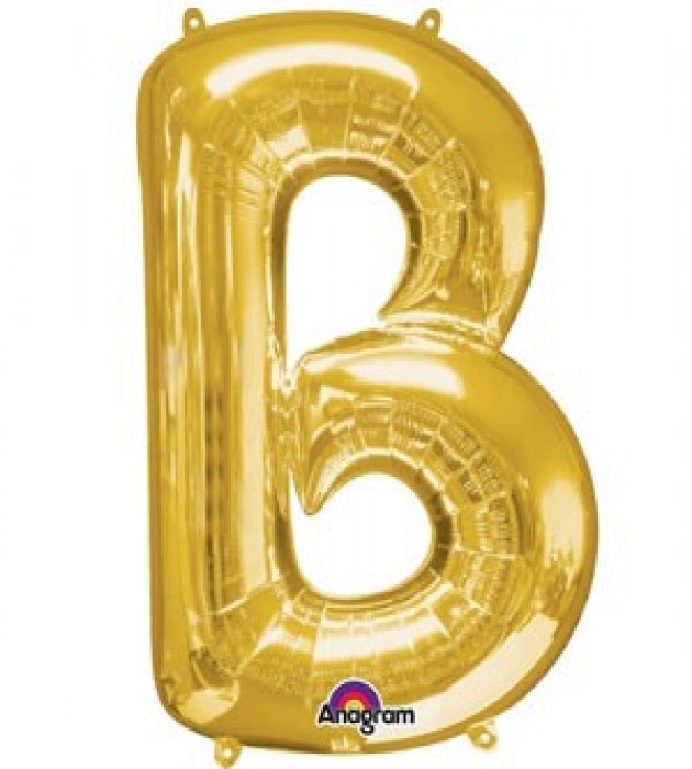 Letter B Gold SuperShape Balloon