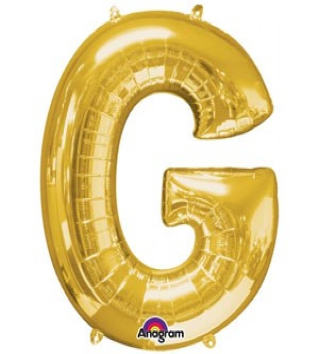Letter G Gold SuperShape Balloon