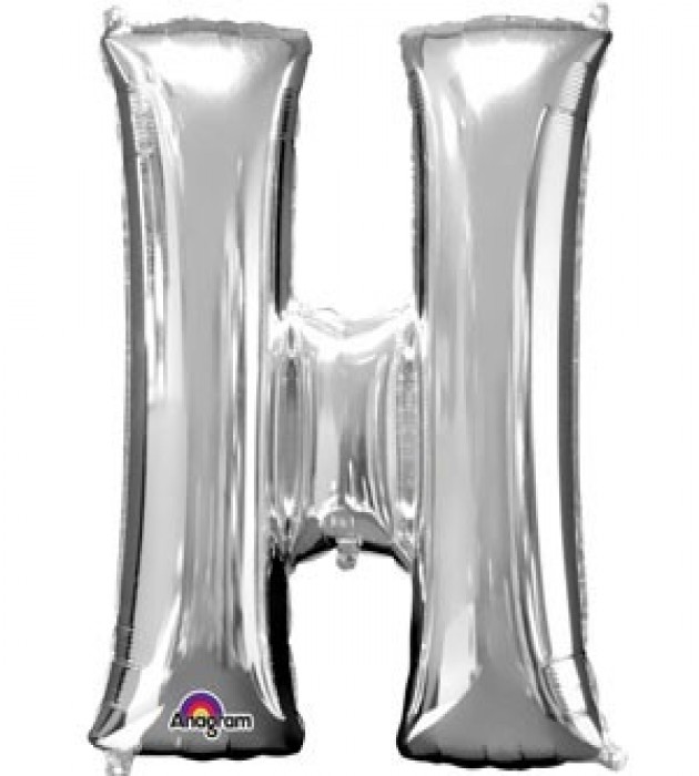 Letter H Silver SuperShape Balloon