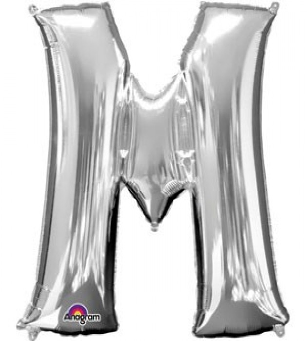 Letter M Silver SuperShape Balloon