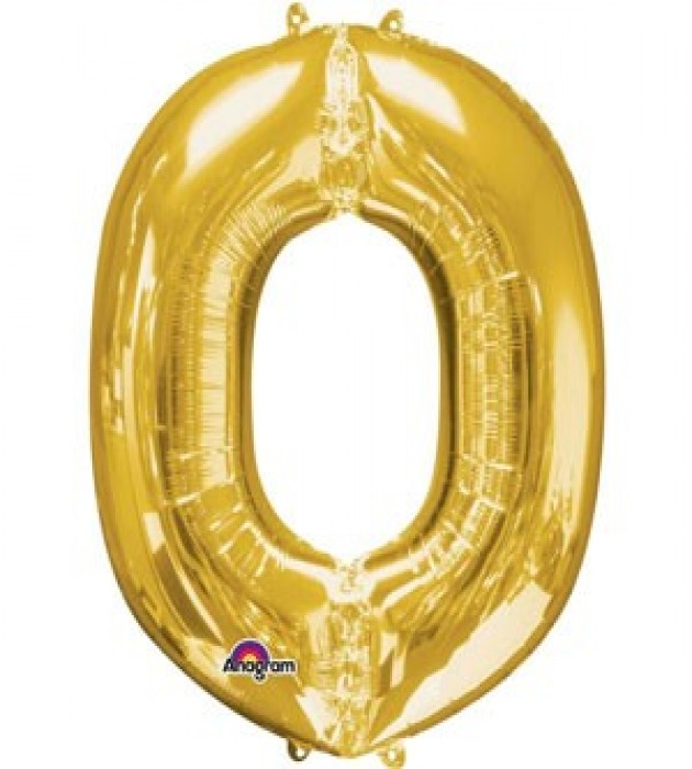 Letter O Gold SuperShape Balloon