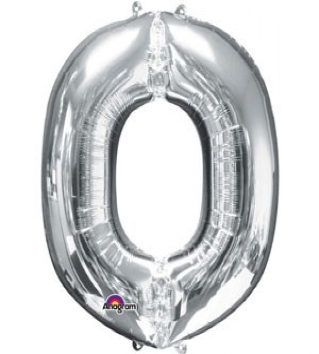 Letter O Silver SuperShape Balloon