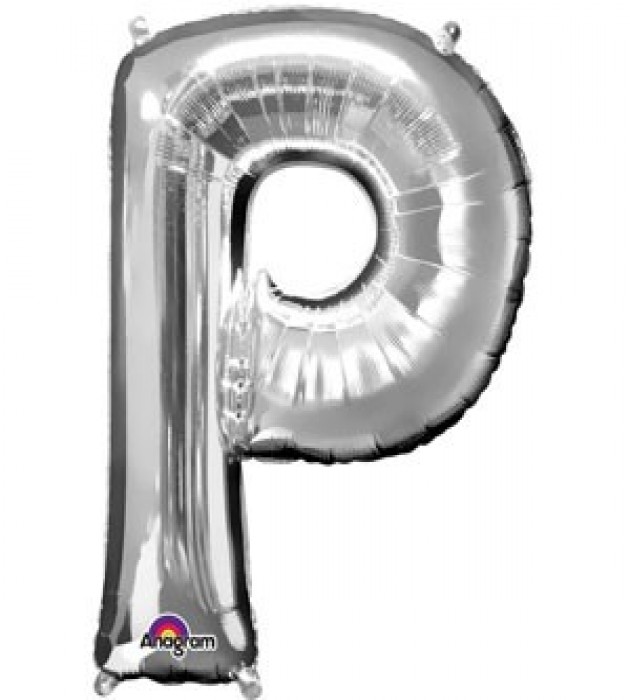 Letter P Silver SuperShape Balloon