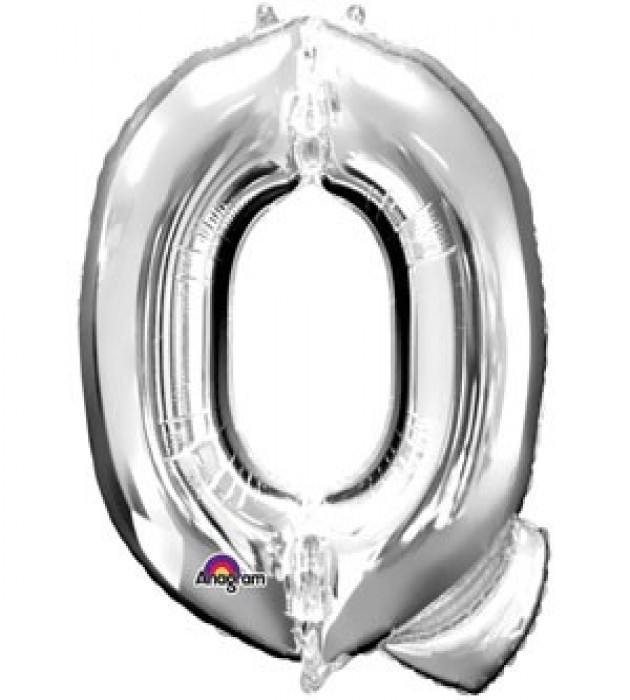Letter Q Silver SuperShape Balloon