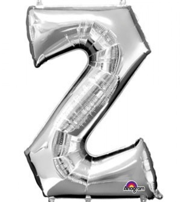 Letter Z Silver SuperShape Foil Balloon
