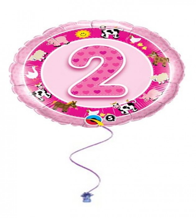Pink 2nd Birthday 18" Foil