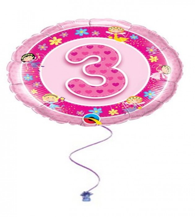 Pink 3rd Birthday Foil