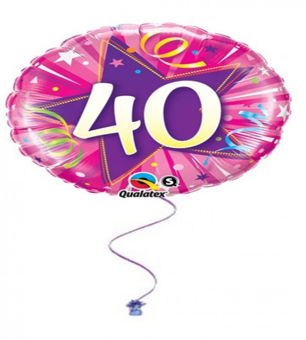 Pink 40th Birthday Foil