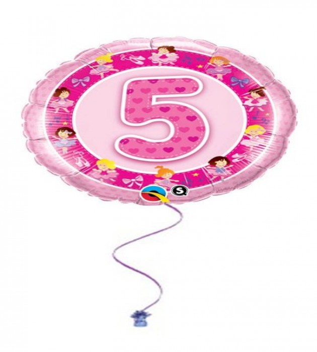 Pink 5th Birthday Foil