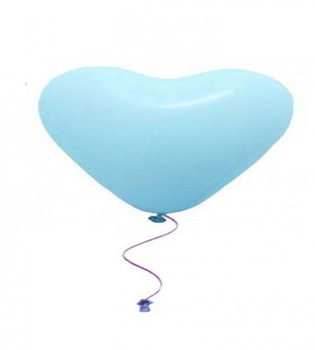 Plain heart balloons blue
