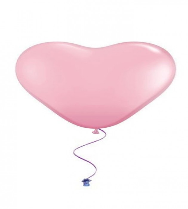 Plain heart balloons pink