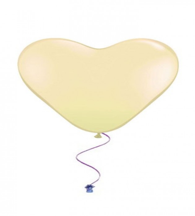 Plain heart balloons ivory