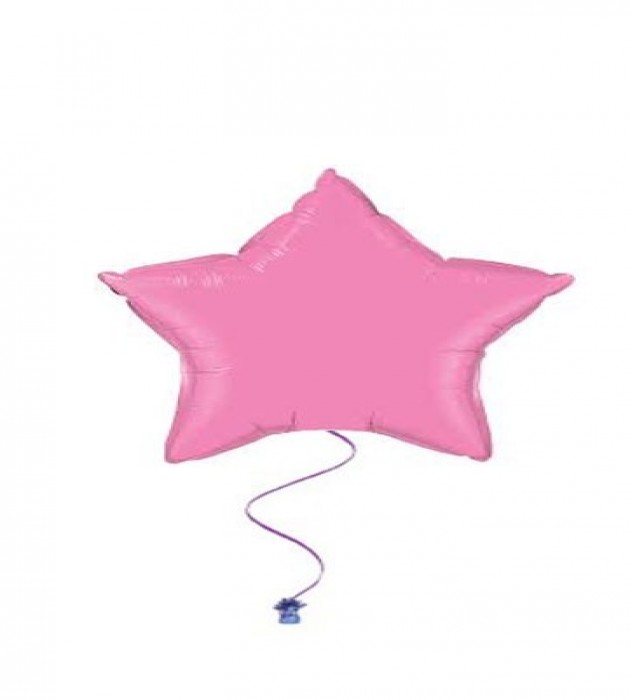 Plain star balloons pink