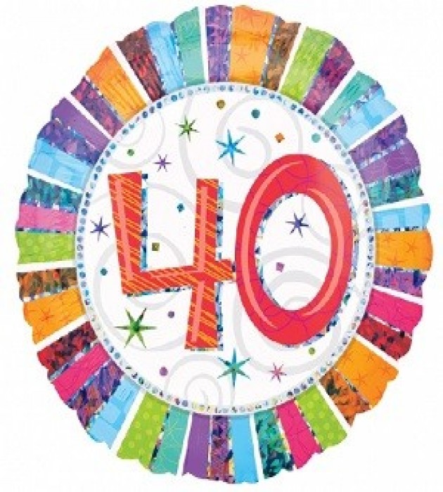 Radiant Birthday 40 Foil Balloon 18in