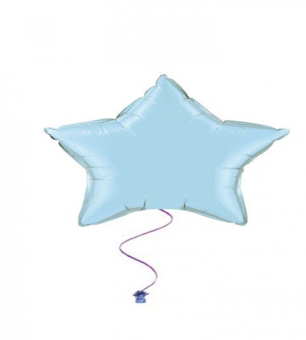 Plain star balloons blue