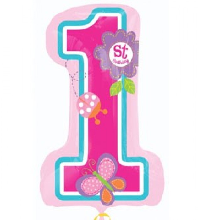 Sweet Birthday Girl SuperShape Balloon 19x28in