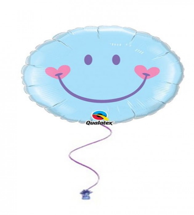 Sweet Smile Face Blue 18" Foil