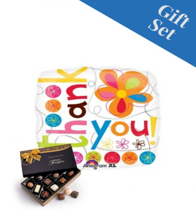 Thank You Colorful Flower Foil Balloon 18in