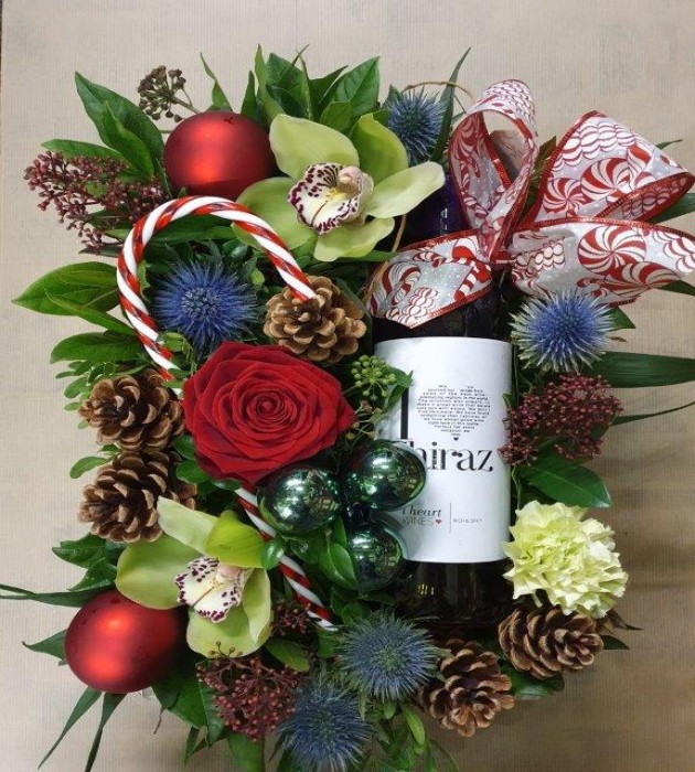 Luxury Christmas Crate With Wine