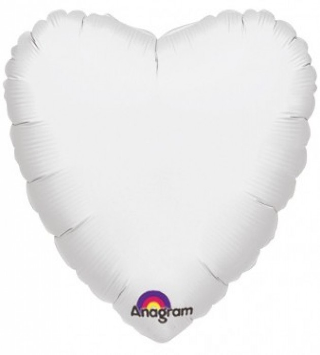 White H 18" Foil Balloon in a Box