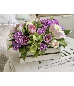 Lilac Flower Crate
