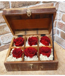 Forever Roses In Beautiful Antique Box