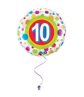 10th Birthday Dots Foil