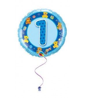 1st Birthday Blue 18" Foil