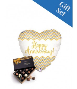 Chevron Anniversary Foil Balloon