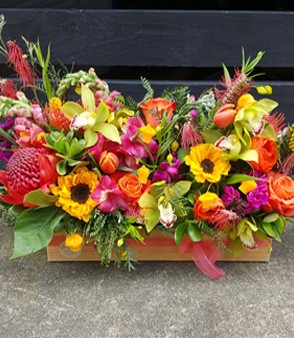 Colourful Flower Crate