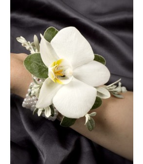 Enchanted White Orchid Corsage