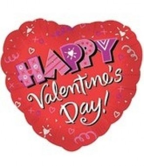   Happy Valentines Day Heart Balloon